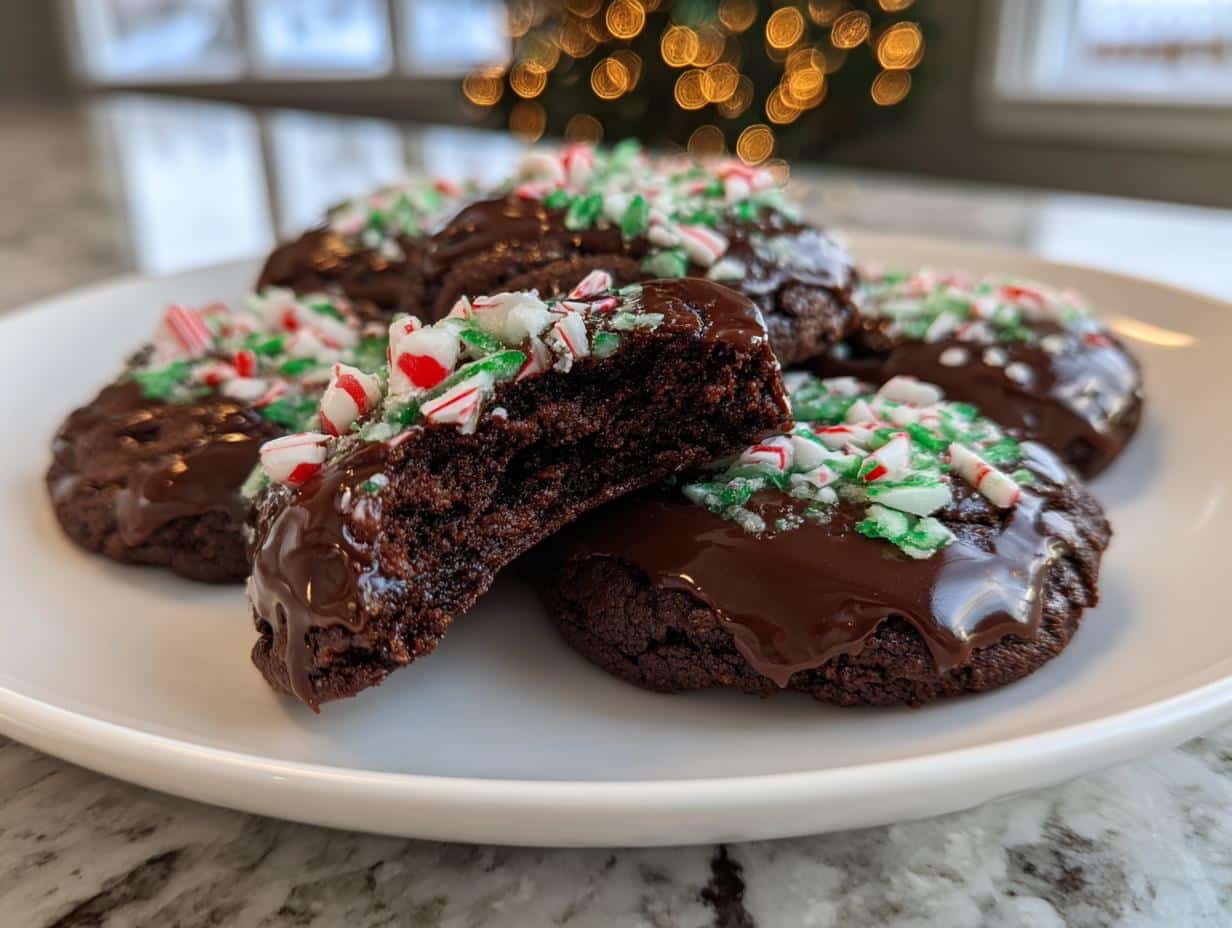 Chocolate Mint Christmas Cookies - detail 1