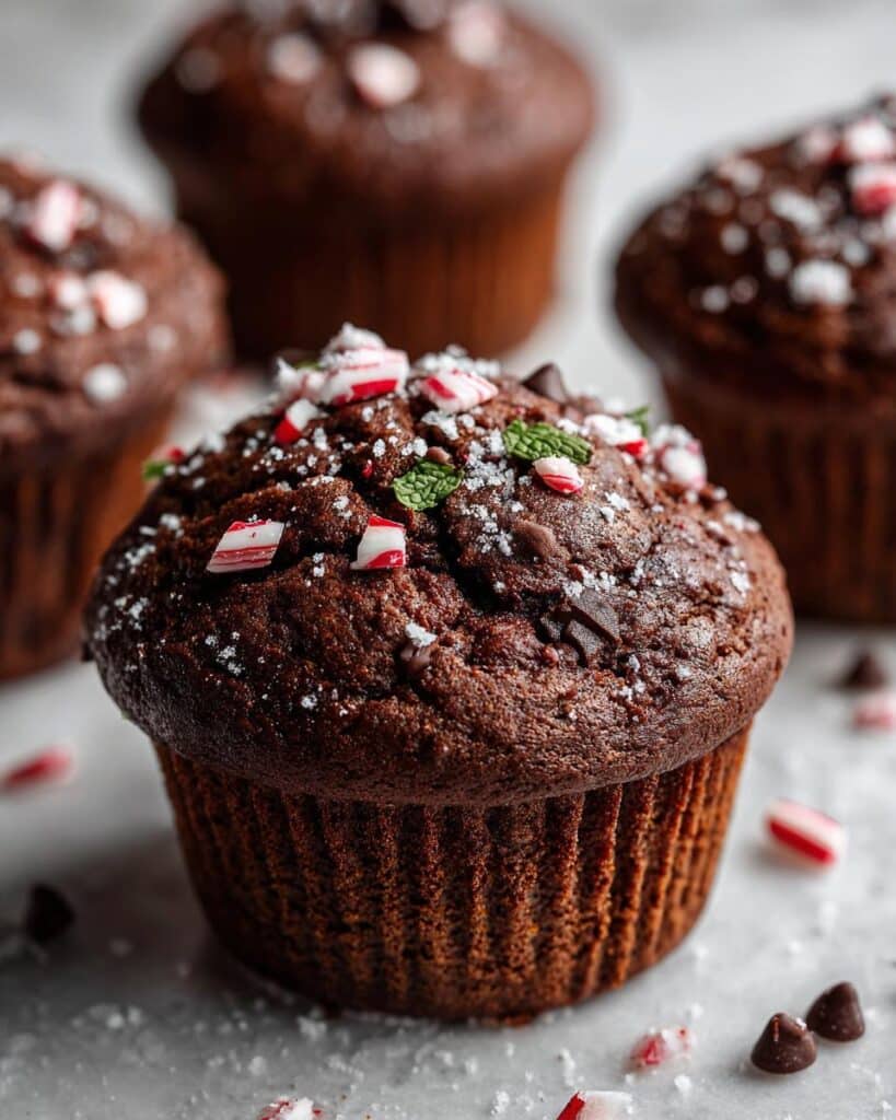 Chocolate Peppermint Muffins