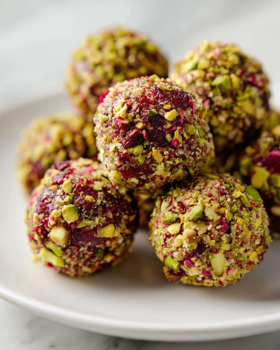 Cranberry Pistachio Truffles