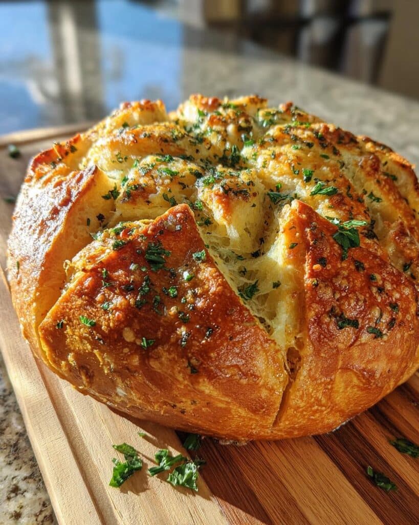 Garlic Parmesan Snowflake Bread Recipe