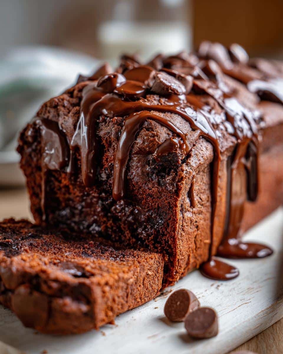 Hot Fudge Brownie Bread