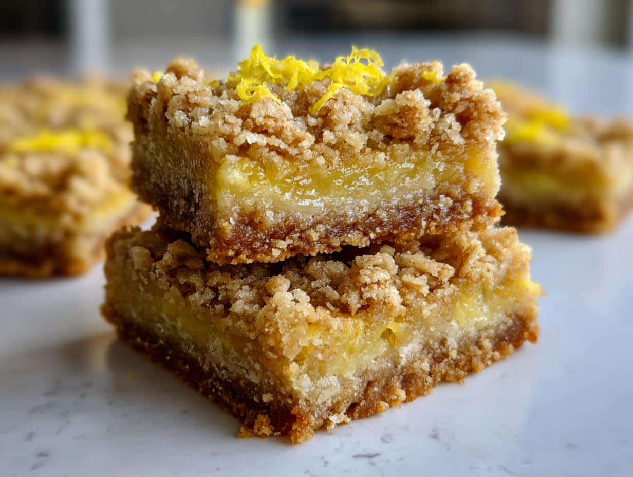 Lemon Oatmeal Crumble Bars - detail 1