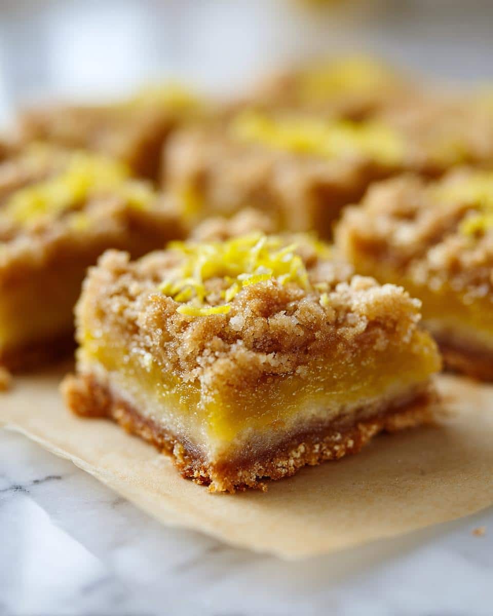 Lemon Oatmeal Crumble Bars