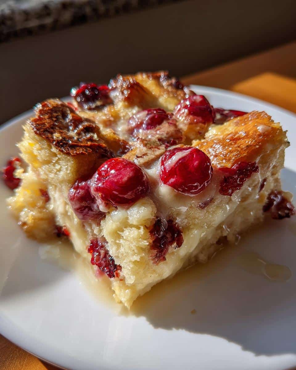 Maple Cranberry Bread Pudding Recipe
