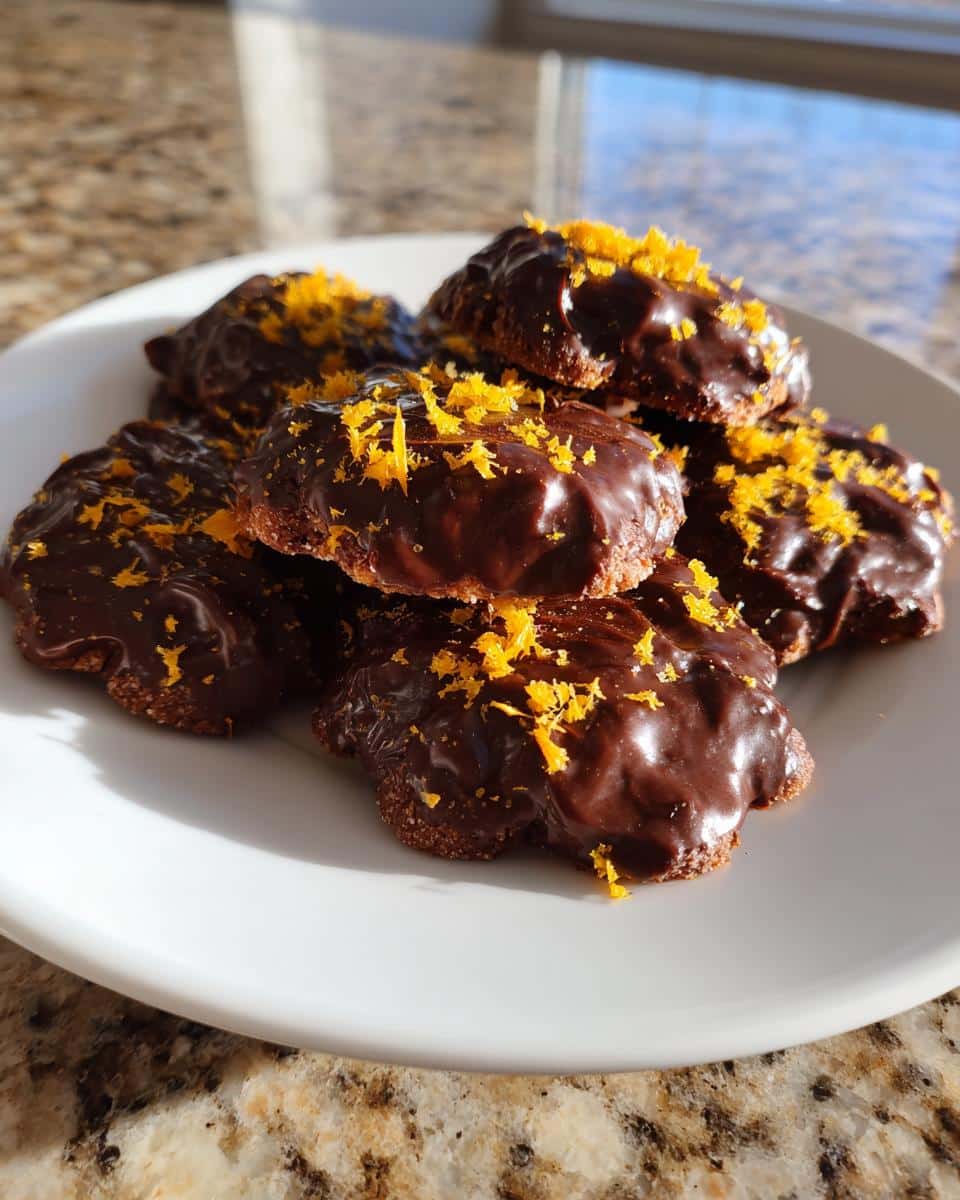 Orange Chocolate Shortbread Cookies