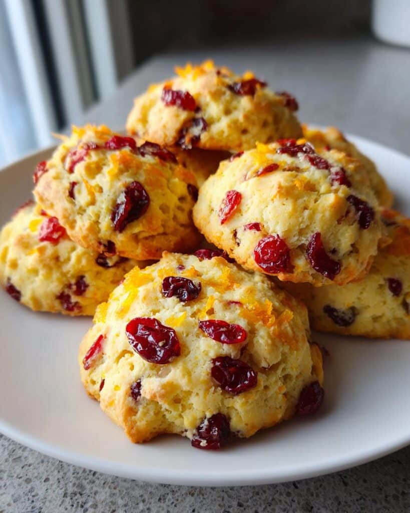 Orange Cranberry Shortbread Cookies
