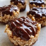 Peanut Butter Chocolate Rice Krispie Treat Cups