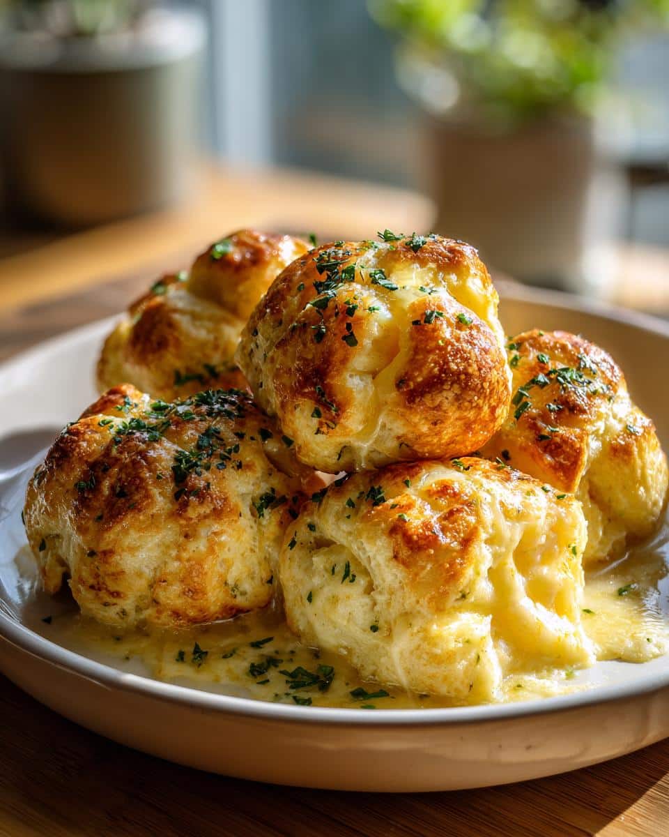 Pillsbury Biscuit Garlic Butter Cheese Bombs