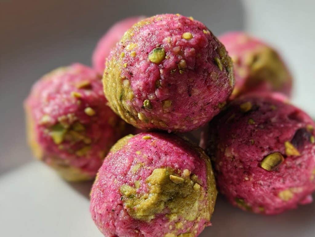 Raspberry Pistachio Bliss Balls