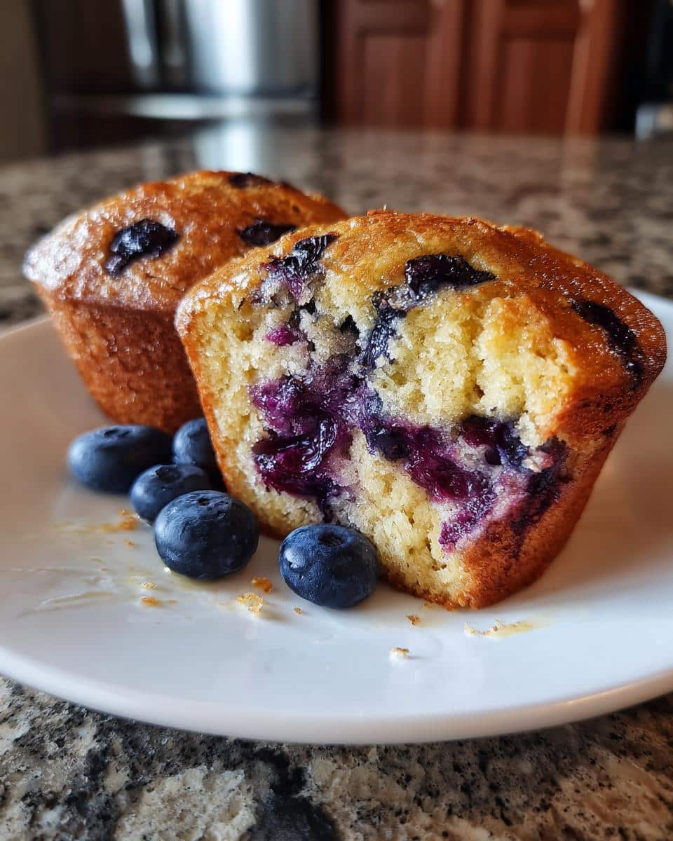Soft Blueberry Oatmeal Muffins - detail 1