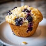 Soft Blueberry Oatmeal Muffins