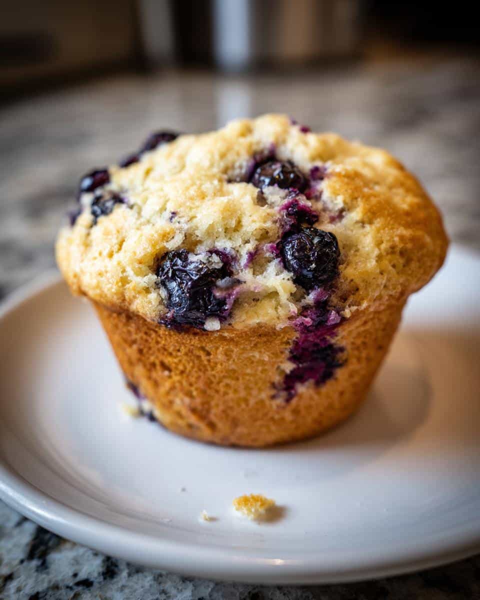 Soft Blueberry Oatmeal Muffins