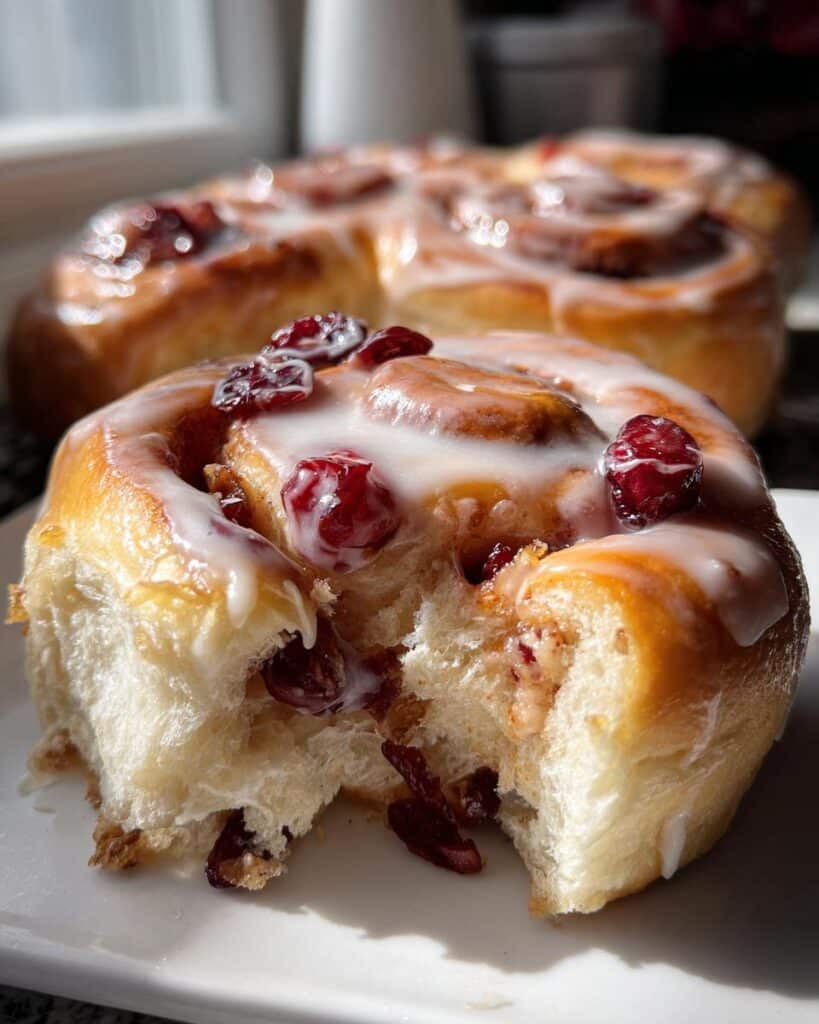 Soft Cranberry Cinnamon Rolls