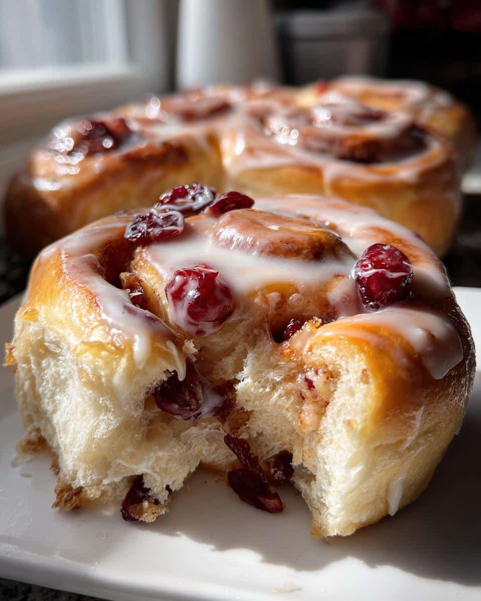 Soft Cranberry Cinnamon Rolls