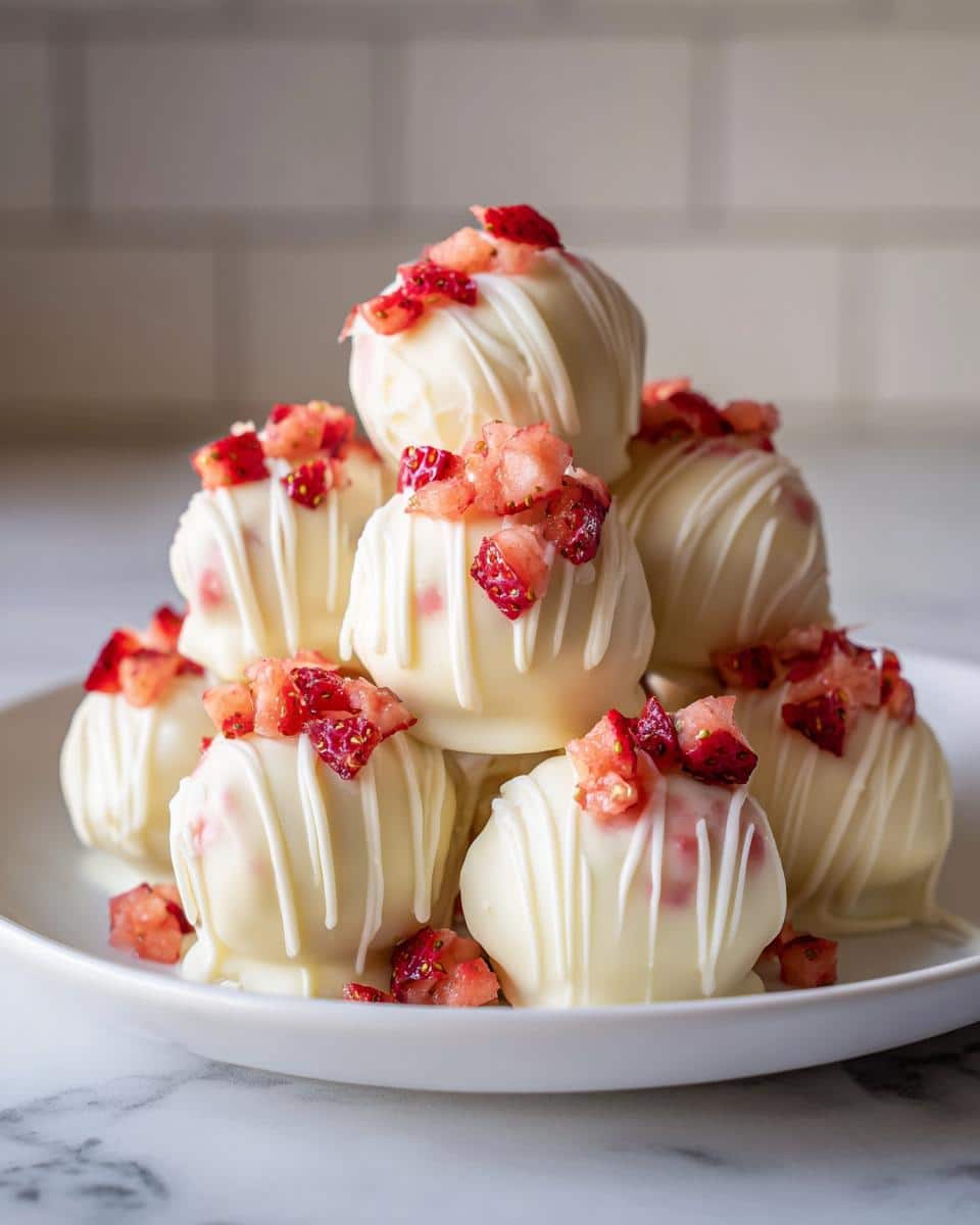 Strawberry Cheesecake Truffle Balls