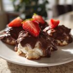 Strawberry Meringues Dipped in Chocolate