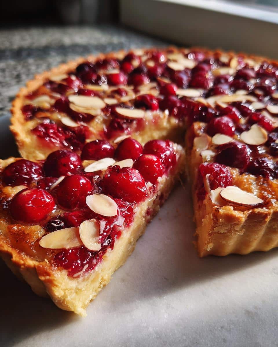 Sweet Cranberry Almond Tart Recipe - detail 1