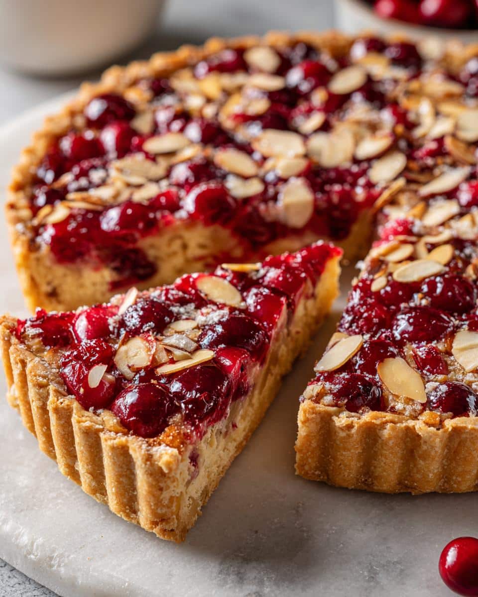 Sweet Cranberry Almond Tart Recipe