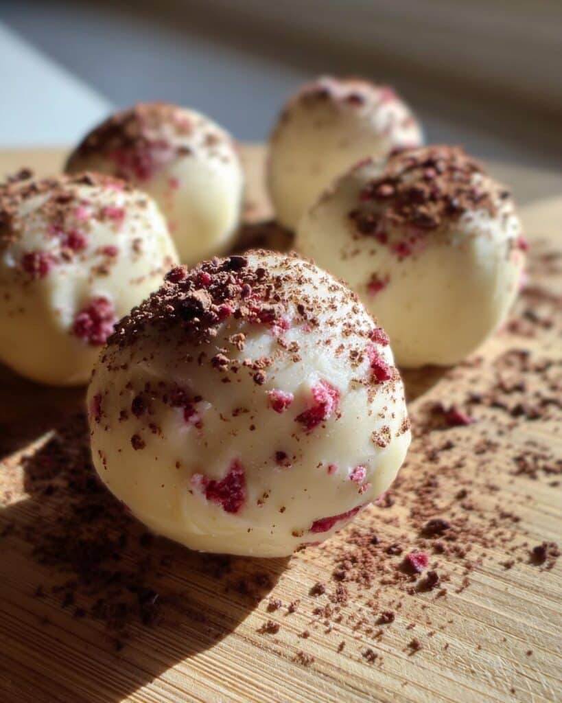 White Chocolate Raspberry Truffles