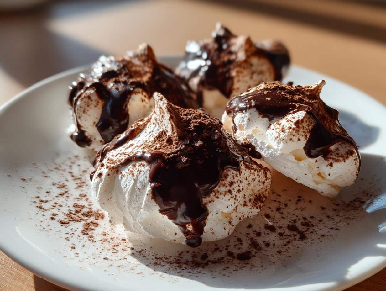 chcolate dipped Meringue Cookies - detail 1