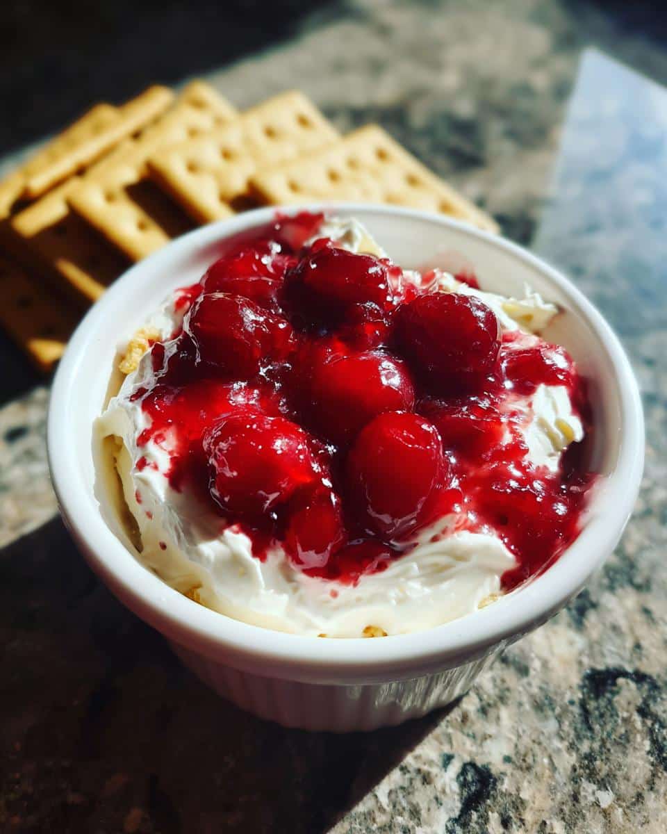 cherry cheesecake dip with fluff