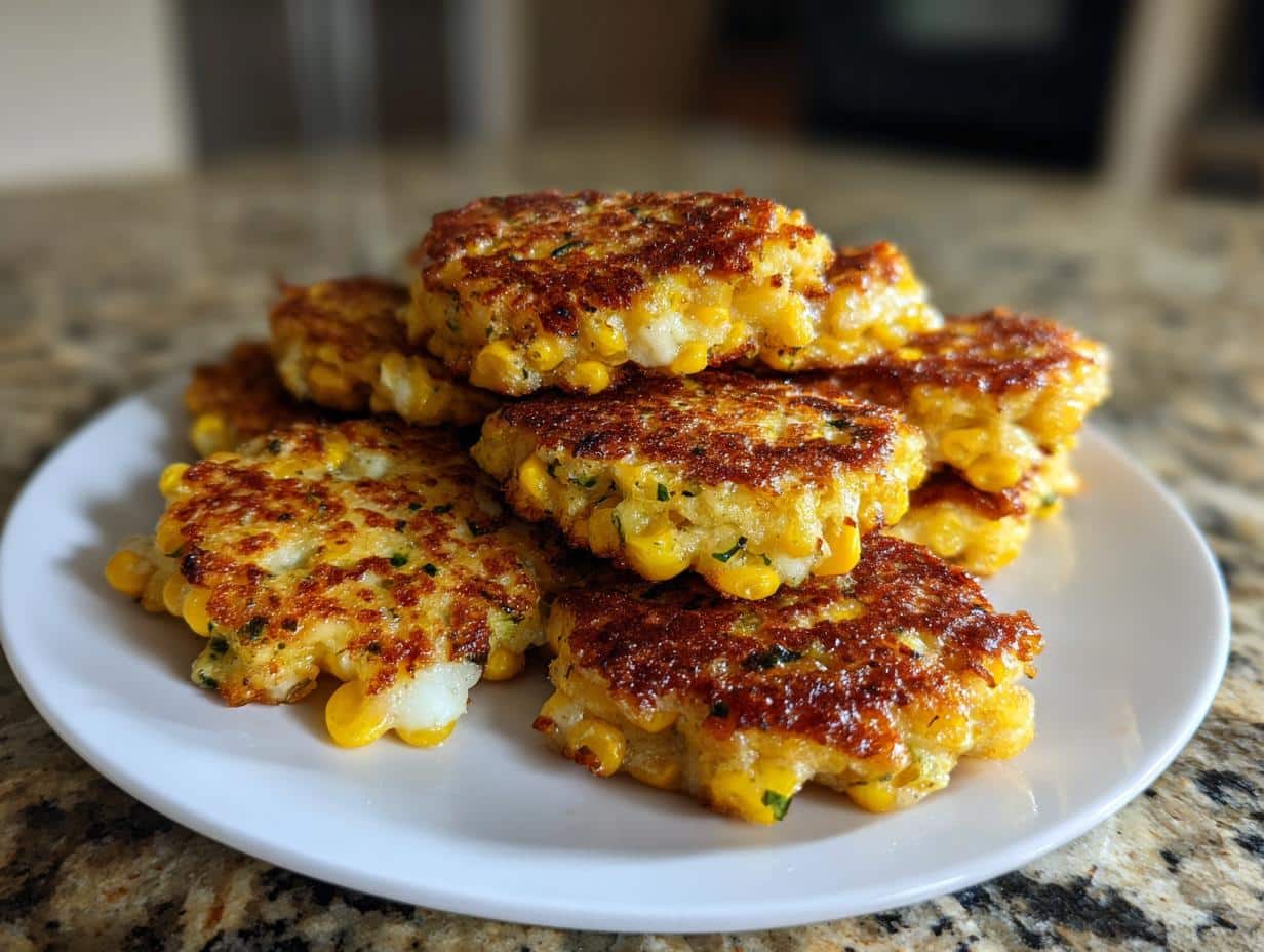 crispy cheesy corn fritters recipe - detail 1