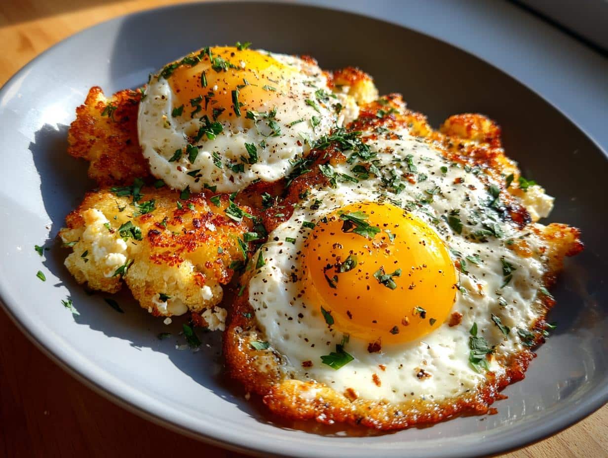 crispy feta fried eggs - detail 1