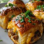 garlic parmesan cheeseburger bombs