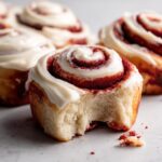 red velvet cinnamon rolls