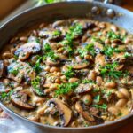 Creamy Mushroom and White Bean Skillet