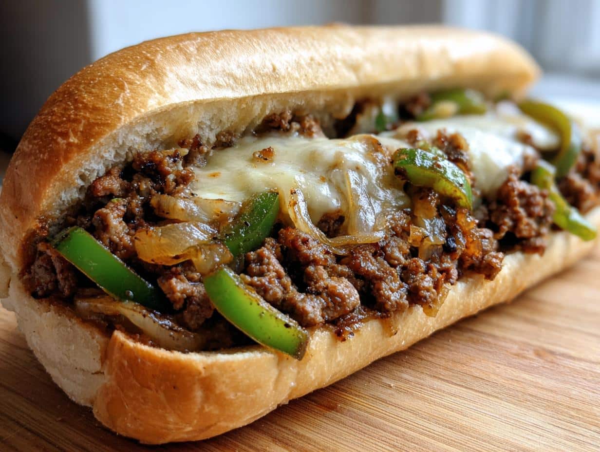 Ground Beef Philly Cheesesteaks Recipe - detail 1
