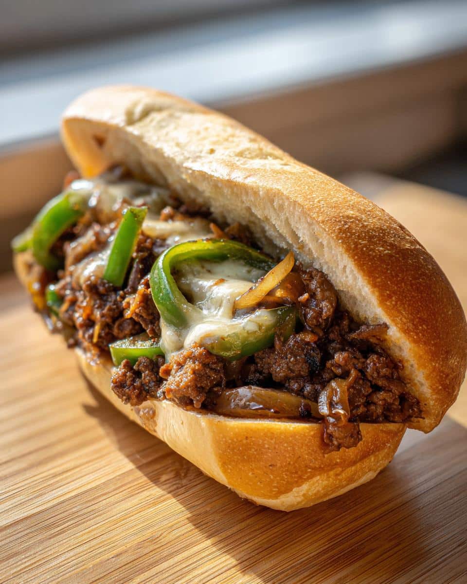 Ground Beef Philly Cheesesteaks Recipe