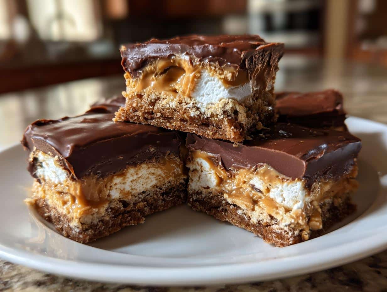 Peanut Butter Marshmallow Squares - detail 1