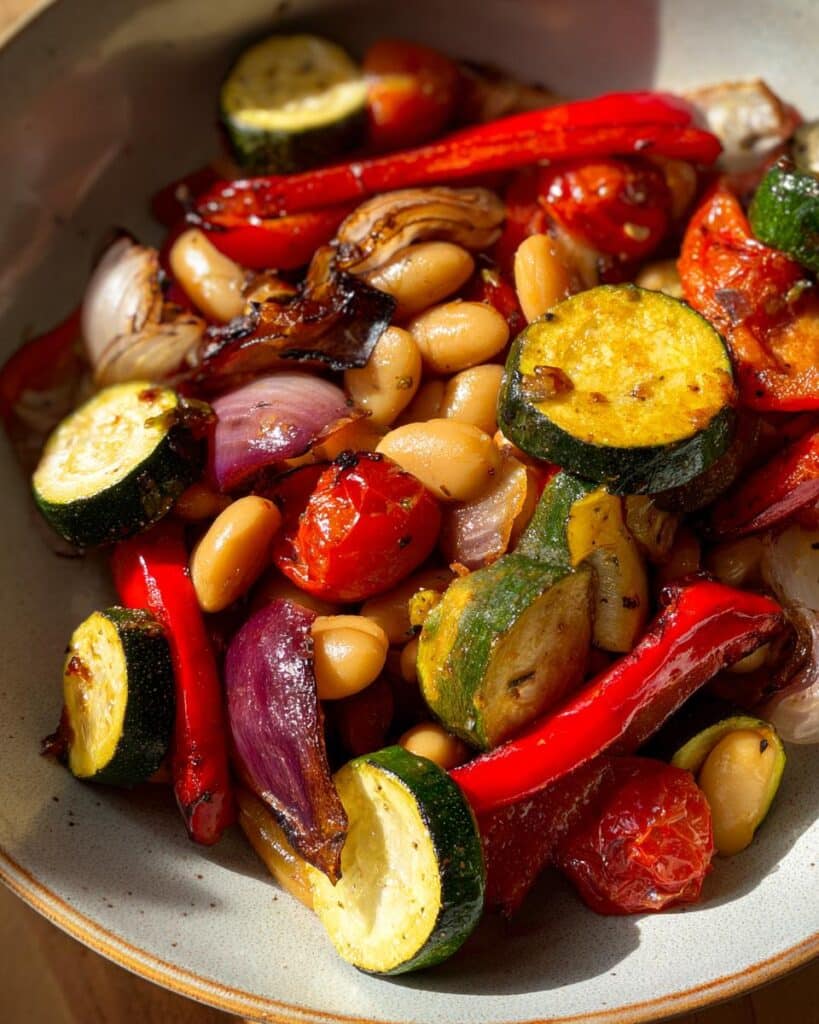 Rustic Roasted Vegetable Bake with Cannellini Beans