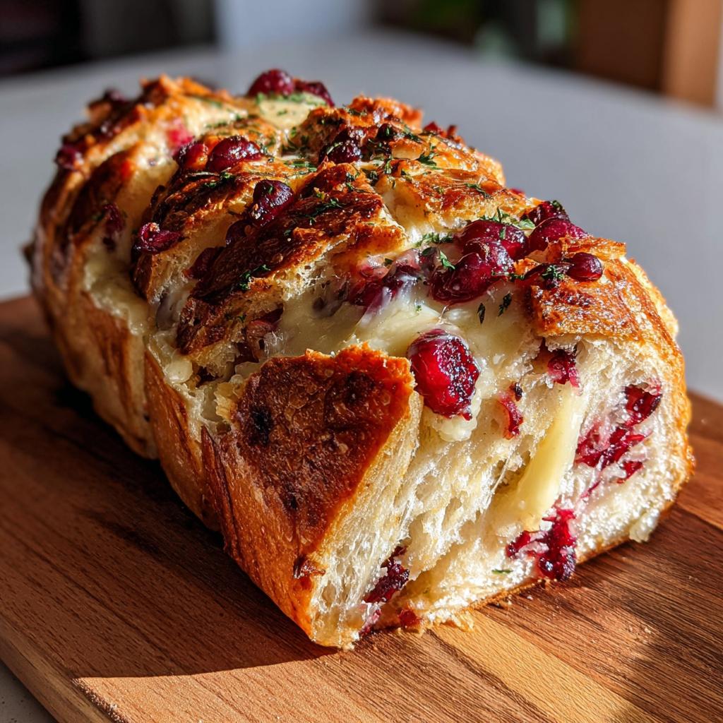 cranberry brie sourdough bread - detail 1